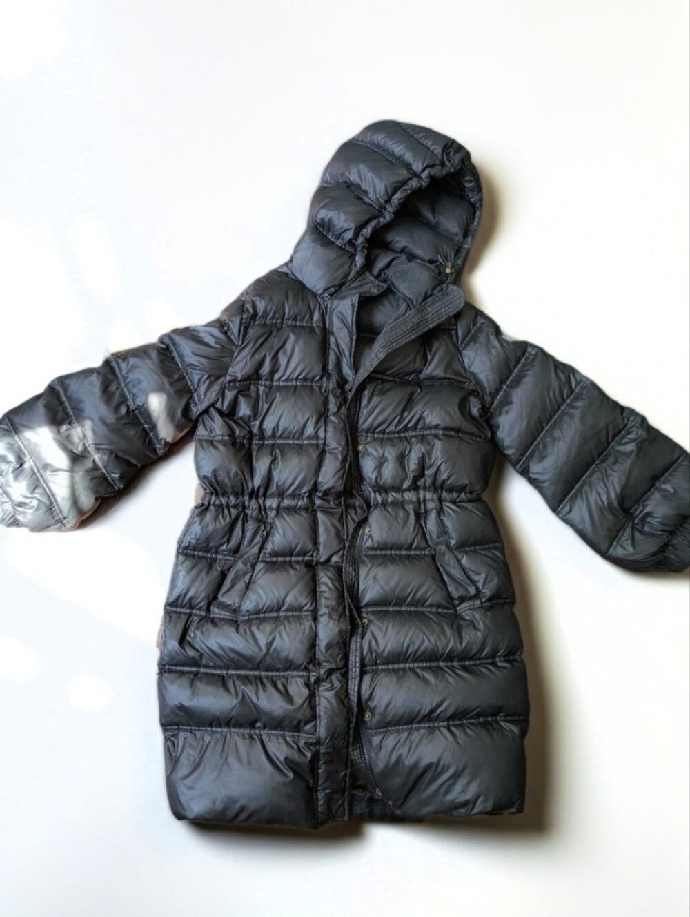 Twin-Set Women's Hooded Long Puffer Coat - Black 44